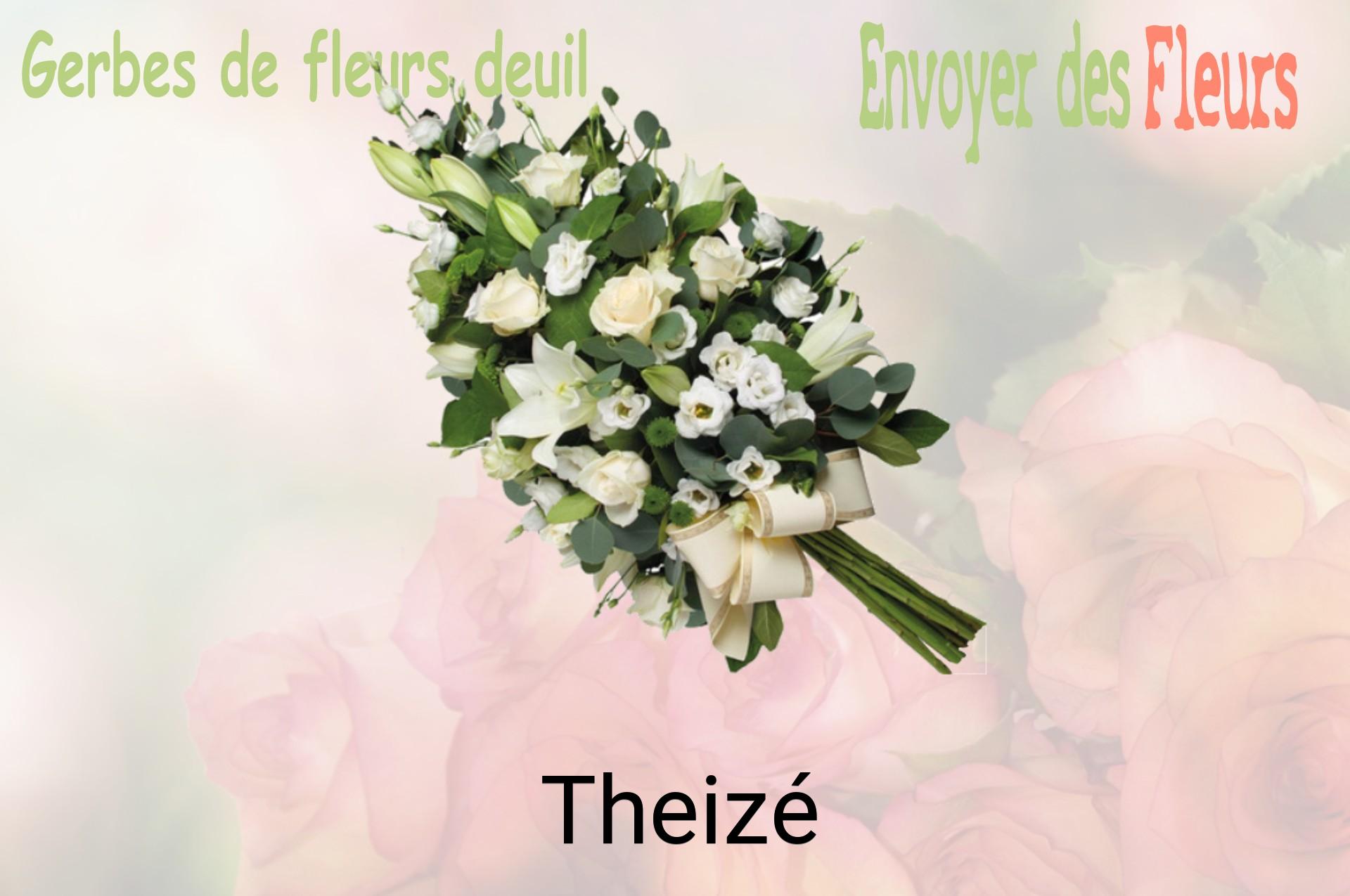 Gerbe de fleurs de deuil livrée à Theizé